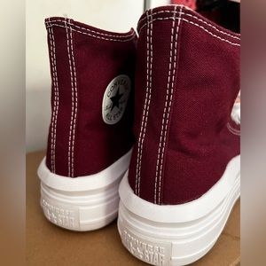 Platform maroon converse SOLD